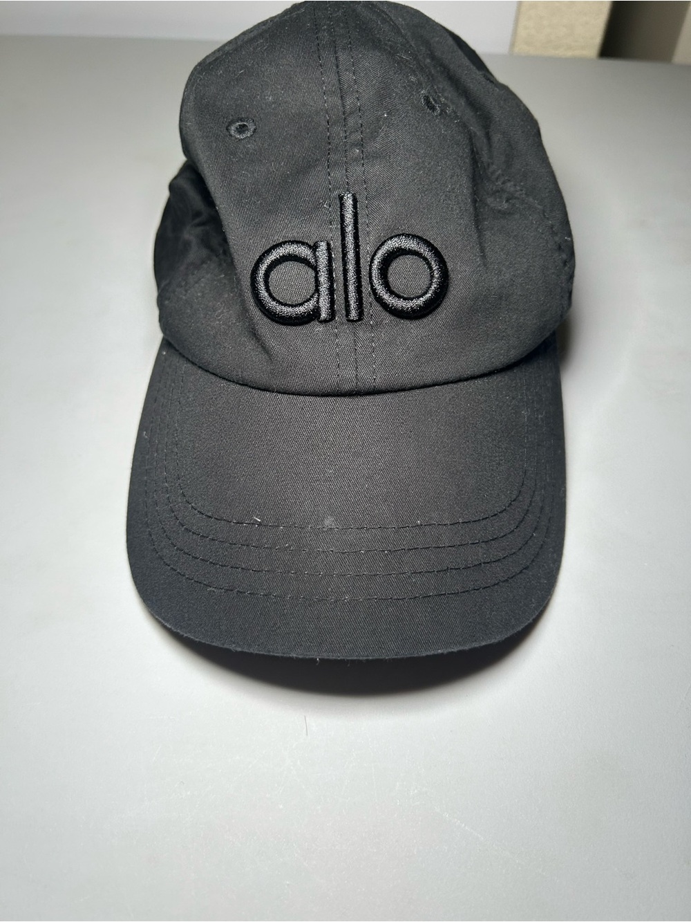ALO Yoga Black Men's Logo Baseball Cap Adjustable Casual Embroided Sports Gym
